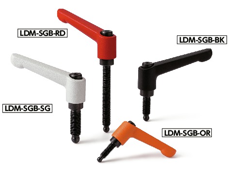 LDM-10A-40-SGB-SG｜クランプレバー（ボールポイント） M(並目)ねじの