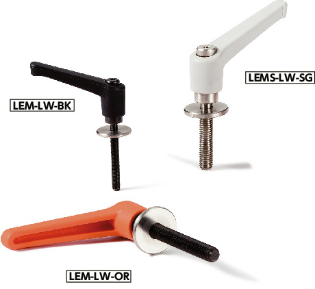 LEM-6-LW20｜プラクランプレバー - 平座金組み込みタイプ M(並目)ねじ