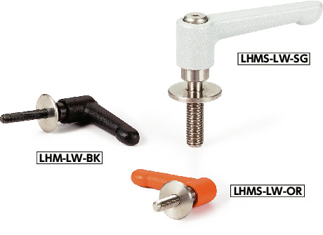 LHM-8-20-LW25-OR｜クランプレバー - 平座金組み込みタイプ - フラット