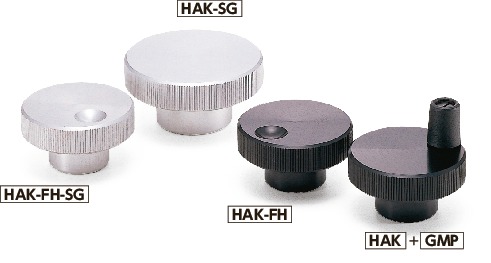 HAK-63-R12｜アルミローレットハンドル M(並目)ねじの呼び M6｜NBK