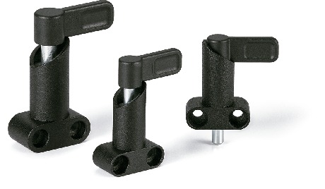 PNMV-6-16-16-BK｜フランジつきインデックスプランジャ - レバータイプ