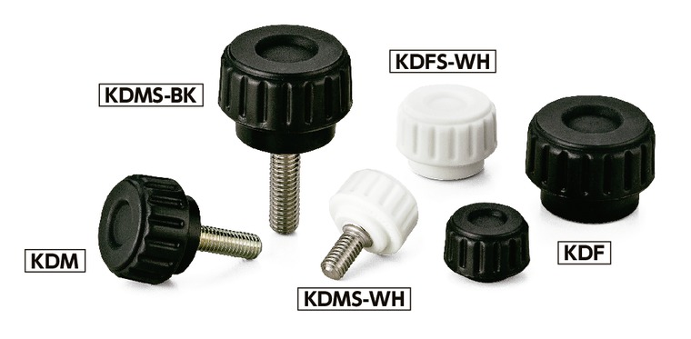KDMS-16-M3-16-BK｜ディンプルノブ D 16 M(並目)ねじの呼び M3 ピッチ