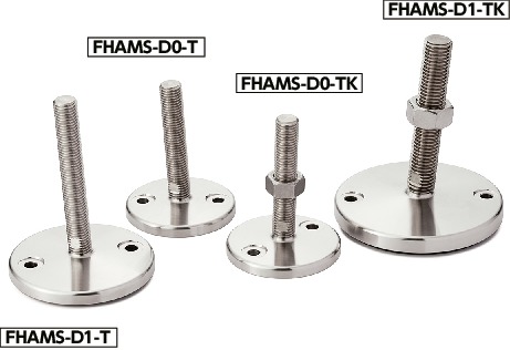 ancam メタヘキテ 脚追加パーツ有り FHAMS-100-M24-150-D1-TK｜レベリングアジャスタ（おねじ
