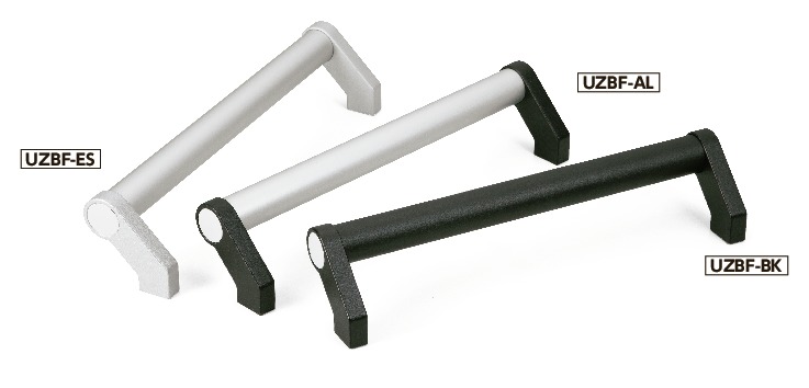 UZBF-20-180-BK｜アルミチューブラ取っ手 M M6 Lf 12 W 54 H 54
