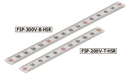 FSP-200V-T-HSR｜スケールプレート（縦型） - 1/2縮尺目盛り
